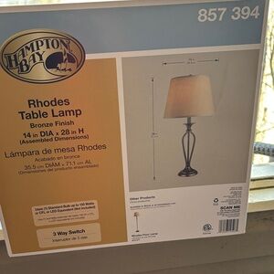 Hampton Bay Bronze Table Lamp